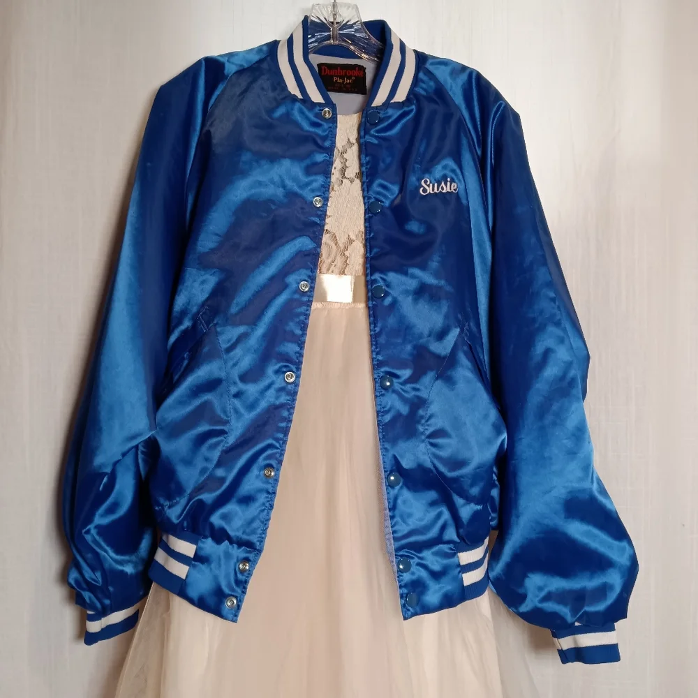 Vintage Dunbrooke Pla-Jac Royal Blue Satin